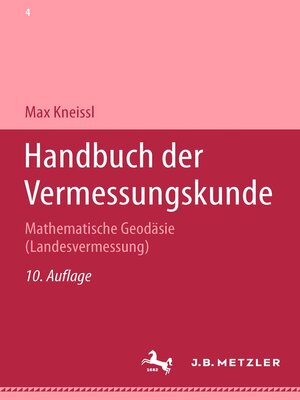 cover image of Handbuch der Vermessungskunde
